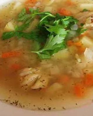 Уха с морскими гребешками