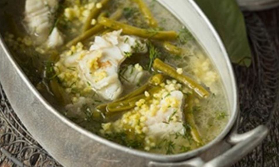 Рецепт ухи с пшеном, зеленой фасолью и водкой