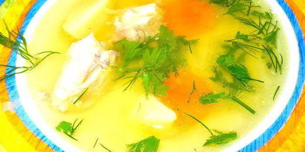 уха с шафраном из осетра