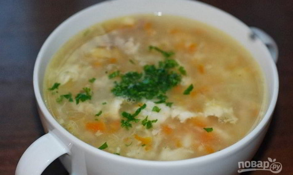 Рецепт ухи со взбитым яйцом