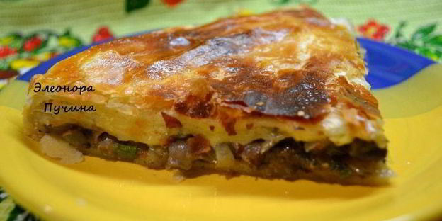 уха в горшочке с грибным пирогом