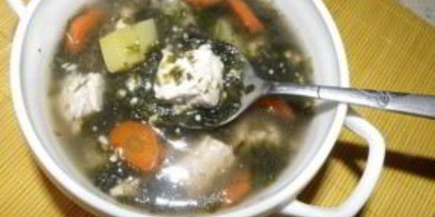 вегетарианская уха с нори