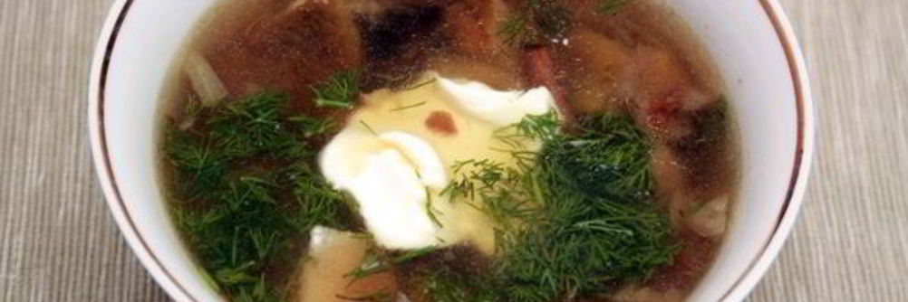 Вкусный грибной суп