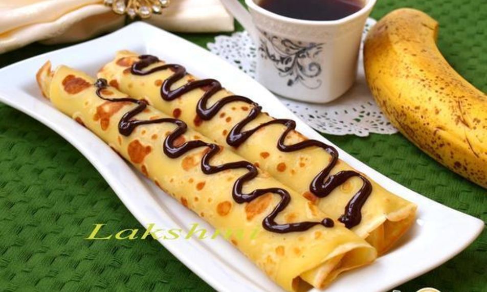 Рецепт блинчиков фаршированных бананами