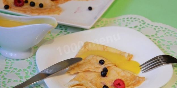 блинчики и апельсиновый соус для блинов