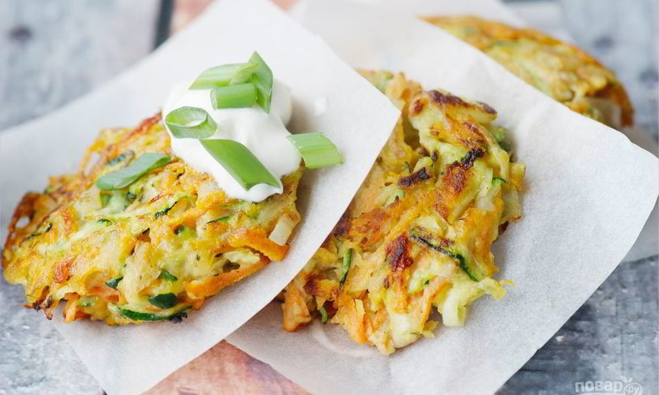 Рецепт блинчиков из кабачков и моркови