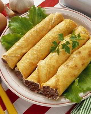 Блинчики с фаршем