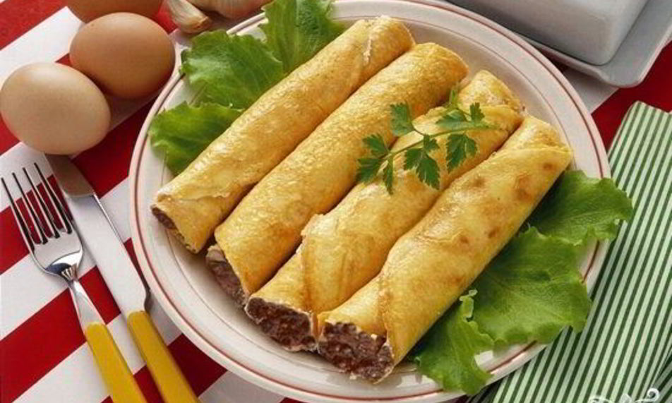 Рецепт блинчиков с фаршем