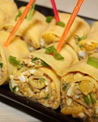 Блинчики с печенью трески