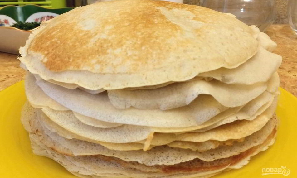 Рецепт блинов из гречневой и пшеничной муки