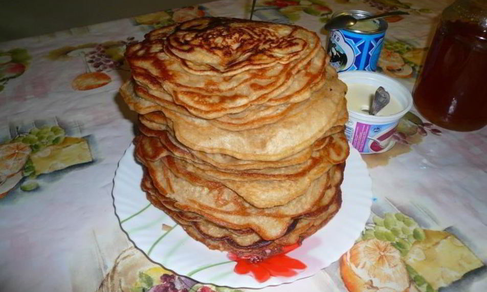 Рецепт блинов из гречневой муки с пшеничной мукой