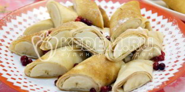 блины с бананом