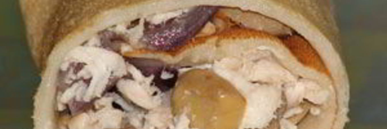 Блины с курицей и грибами