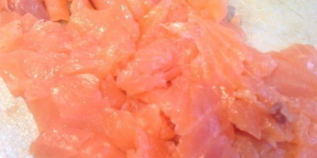 блины с припеком с форелью и с яблоком