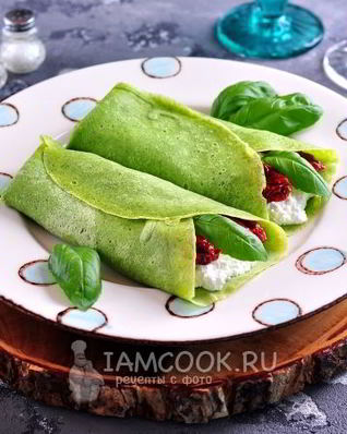 Быстрые шпинатные блины