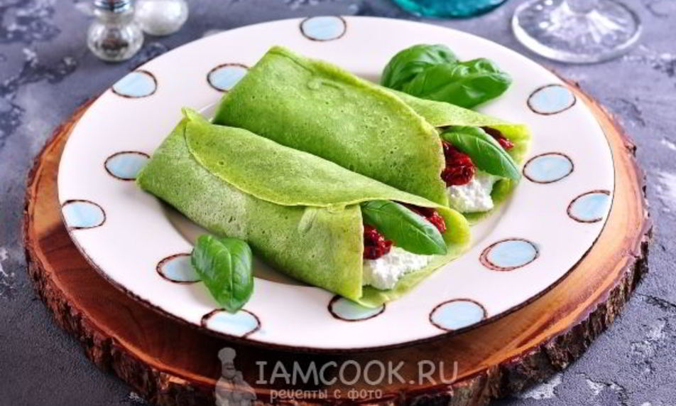 Рецепт быстрых шпинатных блинов