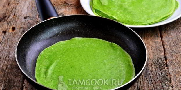 быстрые шпинатные блины