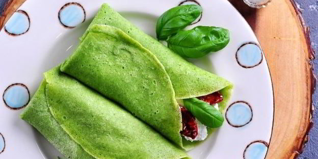 быстрые шпинатные блины