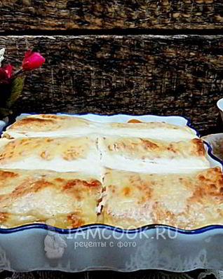 Налистники с творогом, запеченные в духовке