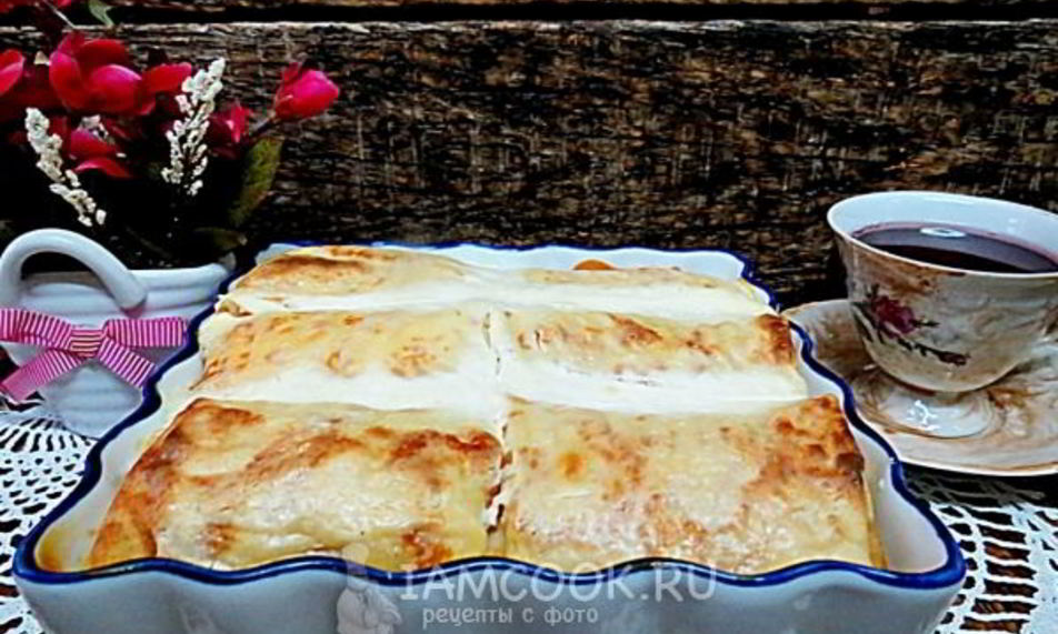 Рецепт налистников с творогом, запеченные в духовке