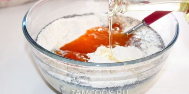 панкейки с хурмой и маком