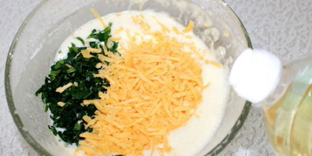 сырные блины с зеленью