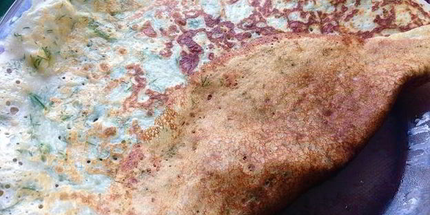 творожные блины с зеленью