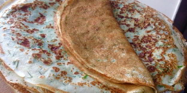 творожные блины с зеленью