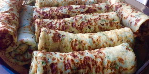 творожные блины с зеленью