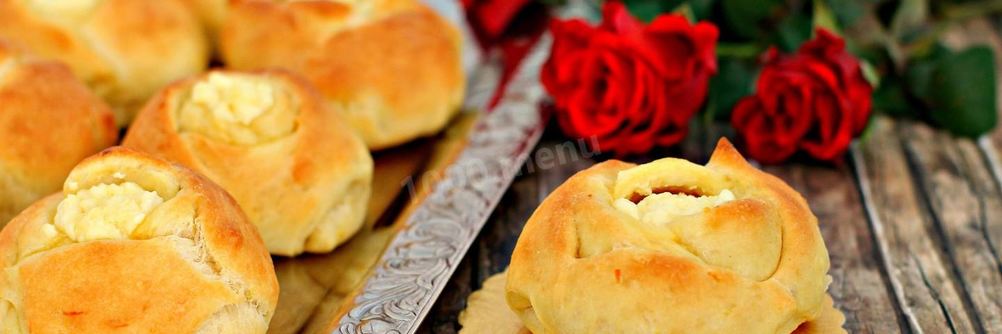 Булочки Розочки из дрожжевого теста