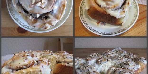 булочки с корицей, шоколадом и миндалем