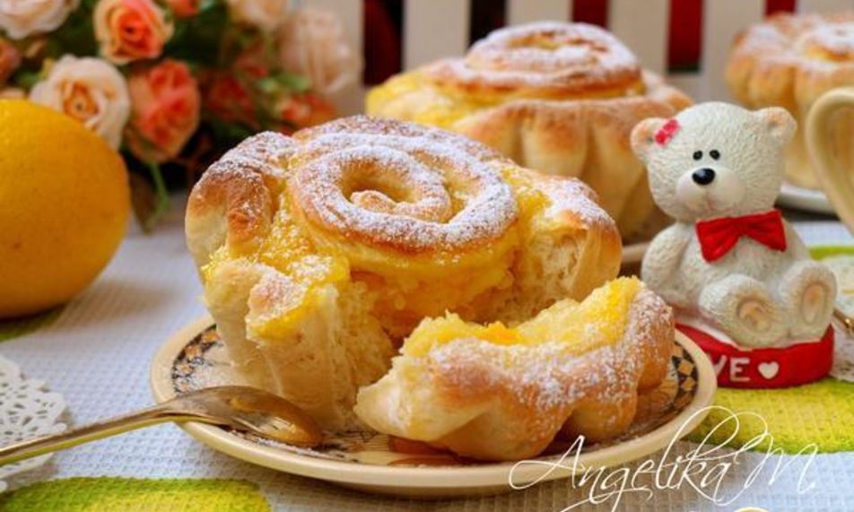 Рецепт булочек с лимонной начинкой