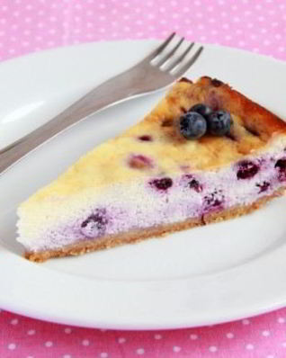 Черничный чизкейк со сливками