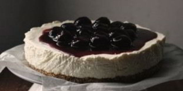 чизкейк без выпечки с вишней