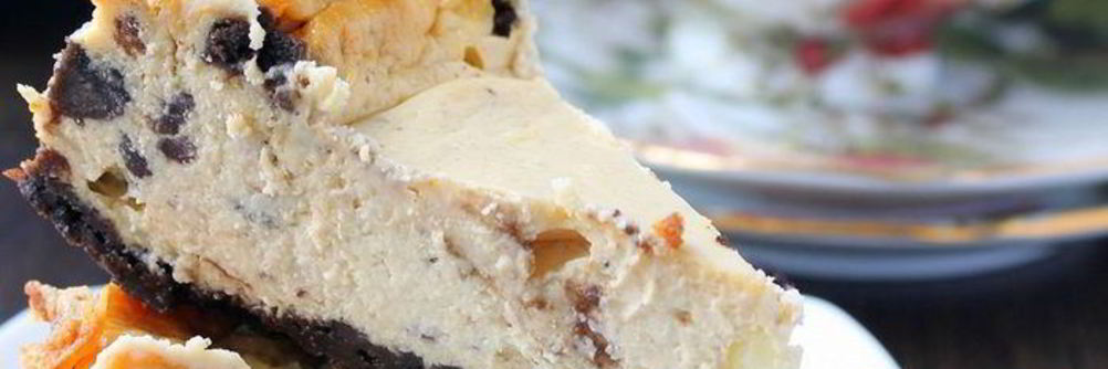 Чизкейк из ряженки с печеньем