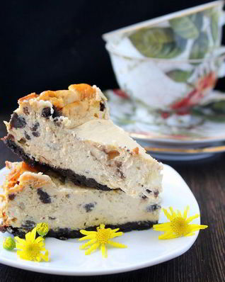 Чизкейк из ряженки с печеньем