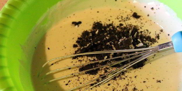 чизкейк из ряженки с печеньем