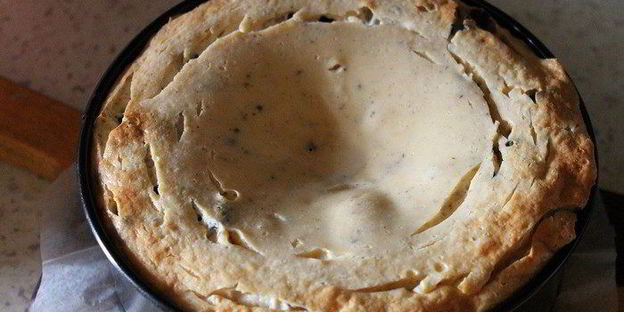 чизкейк из ряженки с печеньем