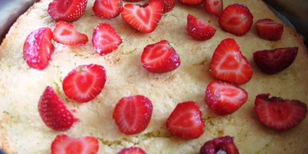 чизкейк с клубникой