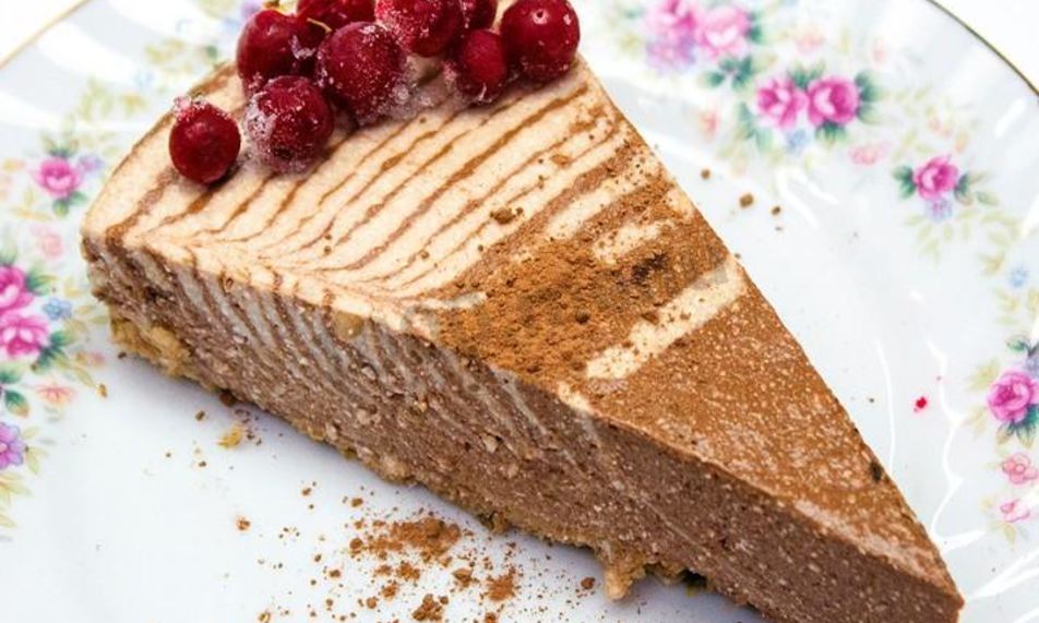 Рецепт фитнеса чизкейк с творогом, какао, бананами и овсянкой