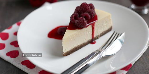лаймовый чизкейк с малиновым соусом