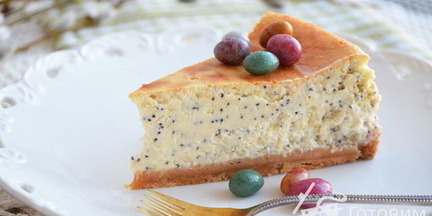 марципановый чизкейк с маком