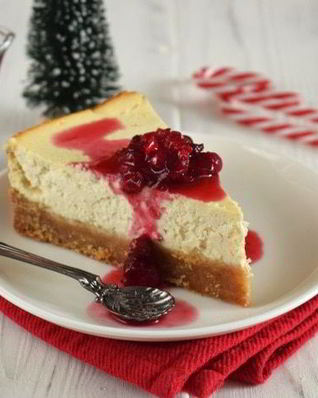 Медовый чизкейк с клюквой