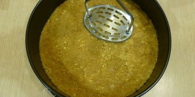 медовый чизкейк с клюквой