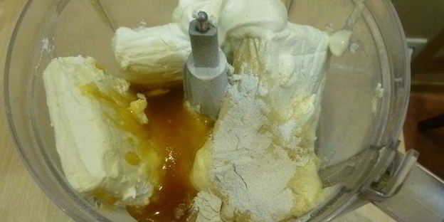 медовый чизкейк с клюквой