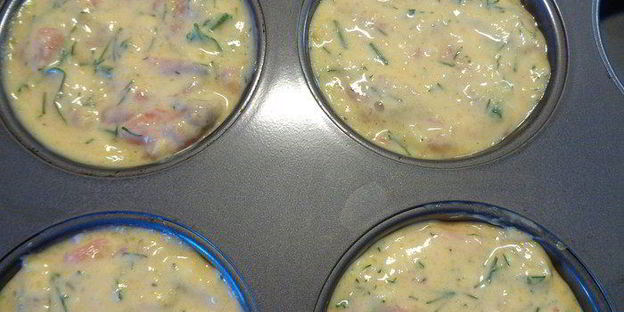 тыквенные мини-чизкейки с лососем