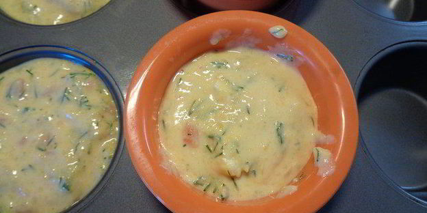 тыквенные мини-чизкейки с лососем