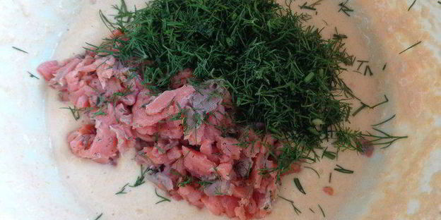 тыквенные мини-чизкейки с лососем