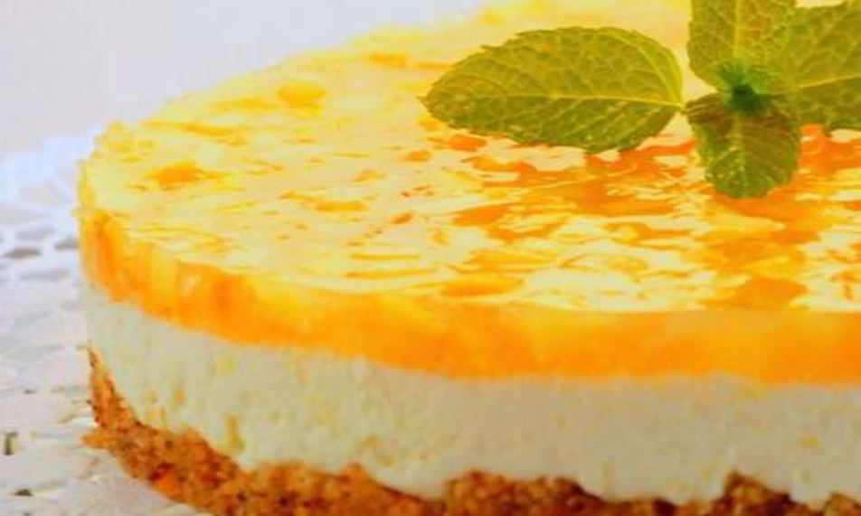 Рецепт яблочного чизкейка с желе