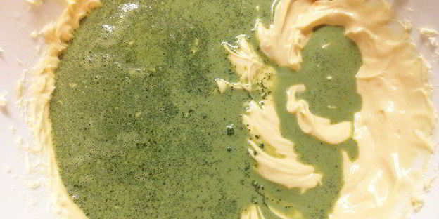 японский чизкейк с чаем матча